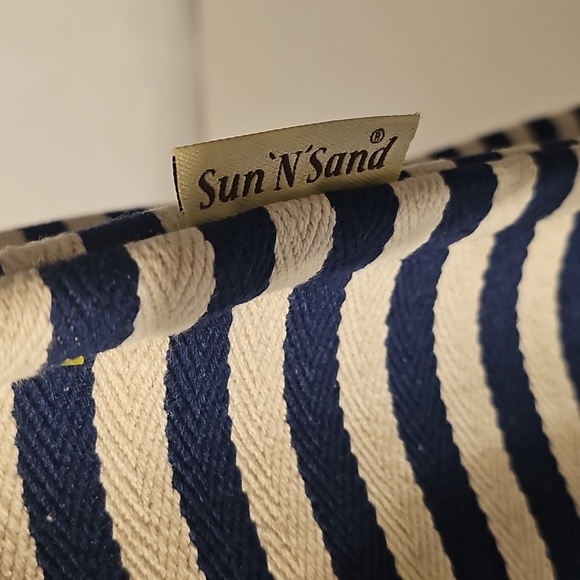 Navy and White Striped Tote Bag - Picture 3 of 14